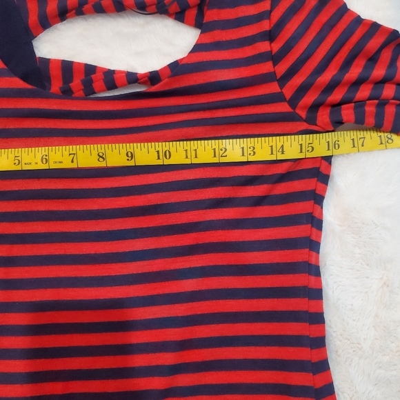 Soprano Red And Navy Striped Dress* - Picture 4 of 8